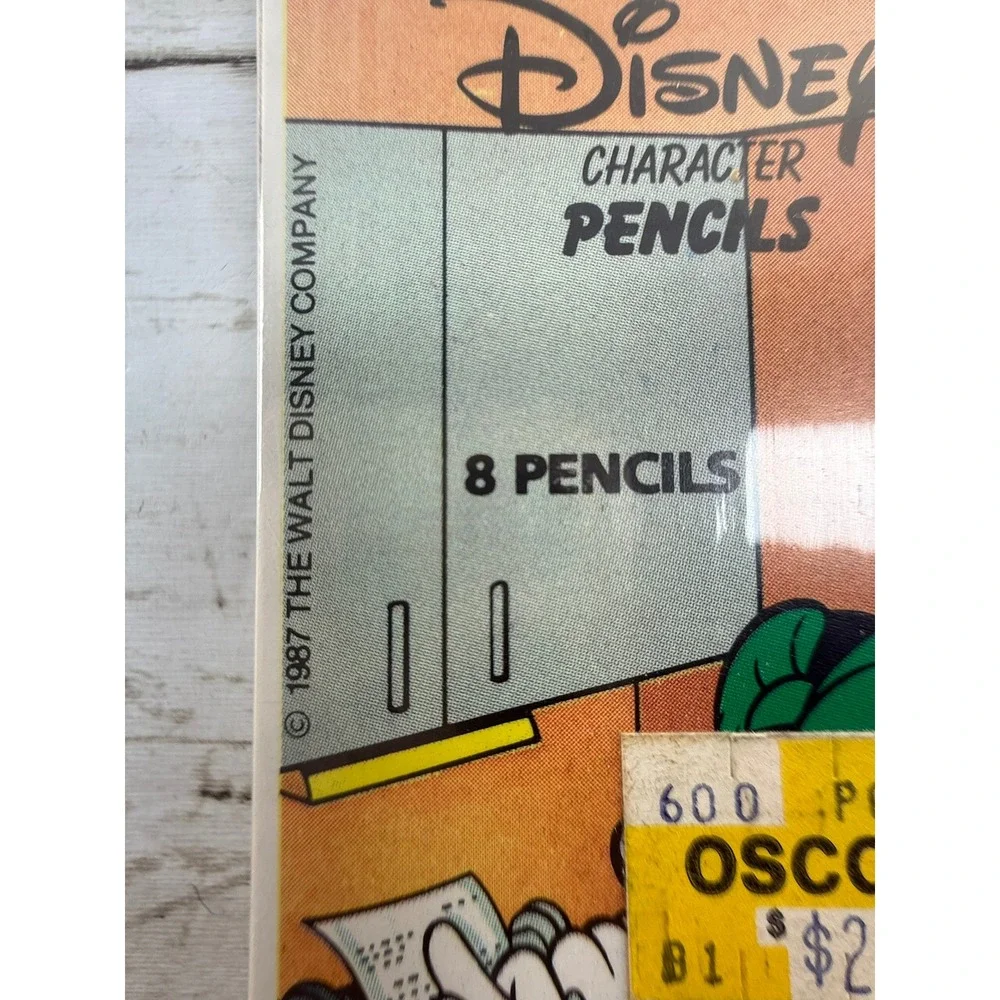 Vintage 1987 Disney Mickey Mouse Character Pencils 8 Pack Empire Pencil Co New